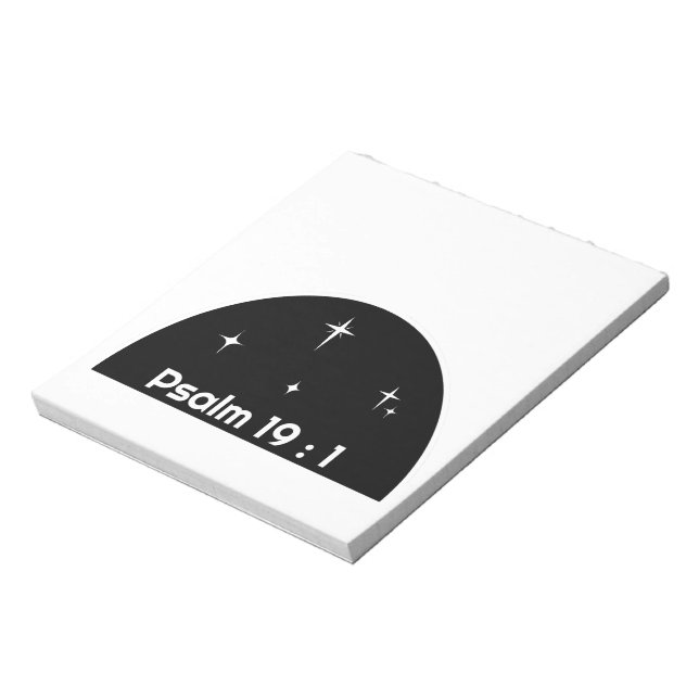 " Psalm 19:1" Anteckningsblock (Roterad)