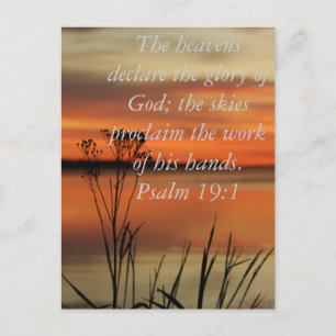 PSALM 19:1 BIBLE SCRIPTURE HEAVENS DELARE GLORY VYKORT