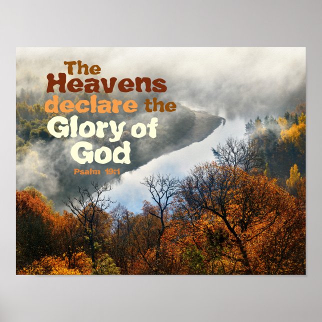Psalm 19:1 Bible Verse Glory of God Poster (Framsidan)