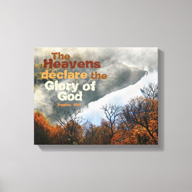 Psalm 19:1 Bible Verse Glory of God Wrapped Canvas (Framsida)