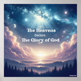 Psalm 19:1 Christian poster