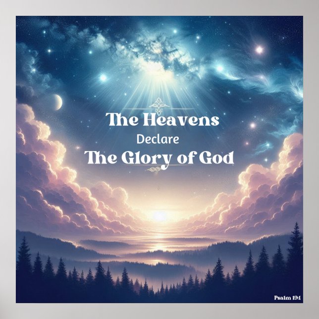 Psalm 19:1 Christian poster (Framsidan)