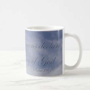 Psalm 19:1 Havens förklarar Guds ära. Kaffemugg