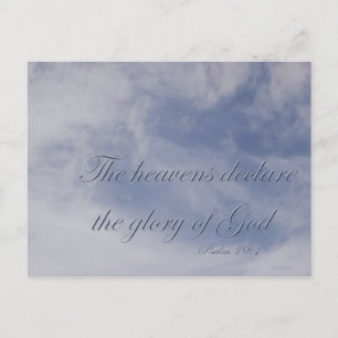 Psalm 19:1 Havens förklarar Guds ära. Vykort