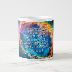 Psalm 19:1 Heavens som förklarar Guds härlighet Jumbo Mugg