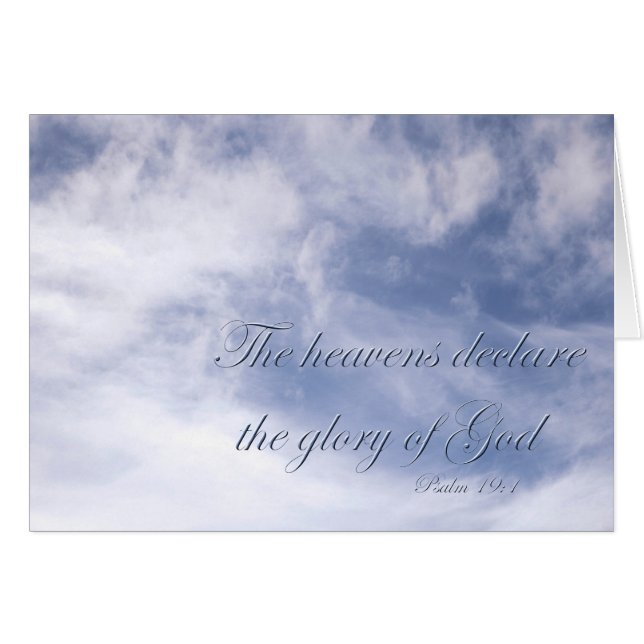 Psalm 19:1 Himlarna förkunna Guds ära Hälsningskort (Framsidan Horizontal)