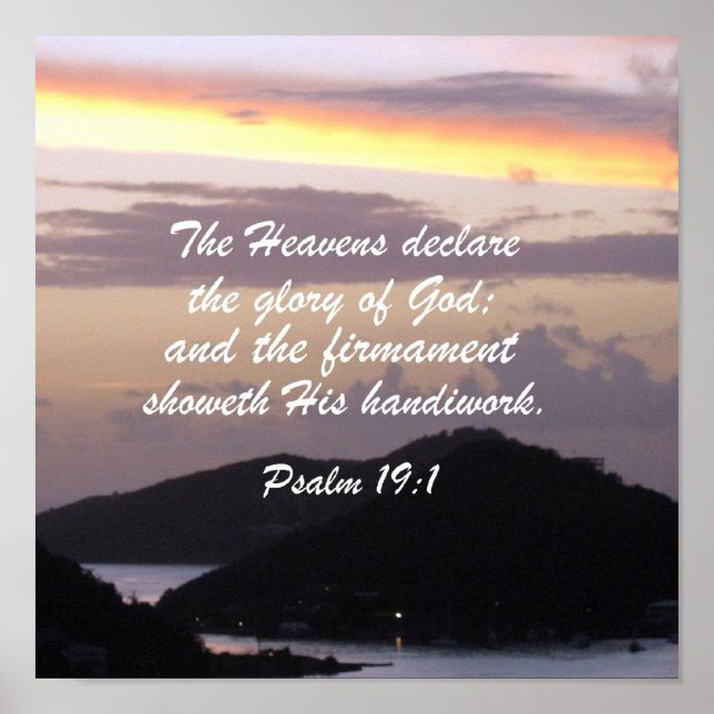 Psalm 19:1 poster (Framsidan)