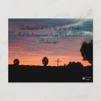 Psalm 19:1 Solnedgång vykort