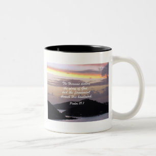 Psalm 19:1 Två-Tonad mugg