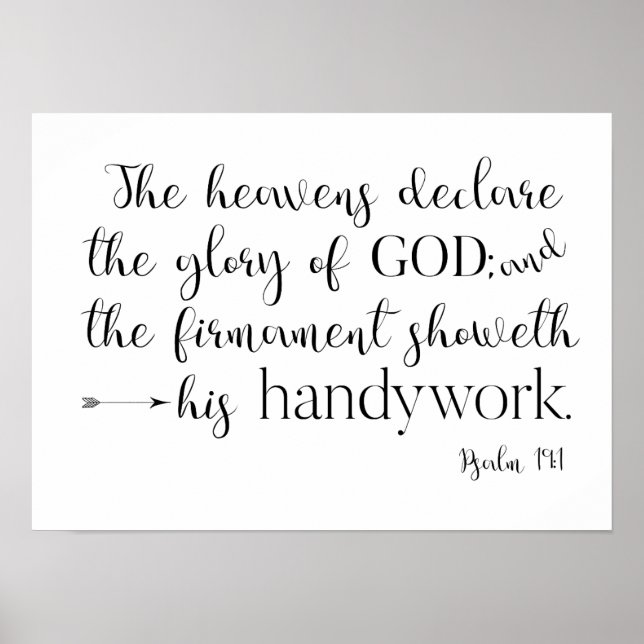 Psalm 19:1 Typografi poster (Framsidan)