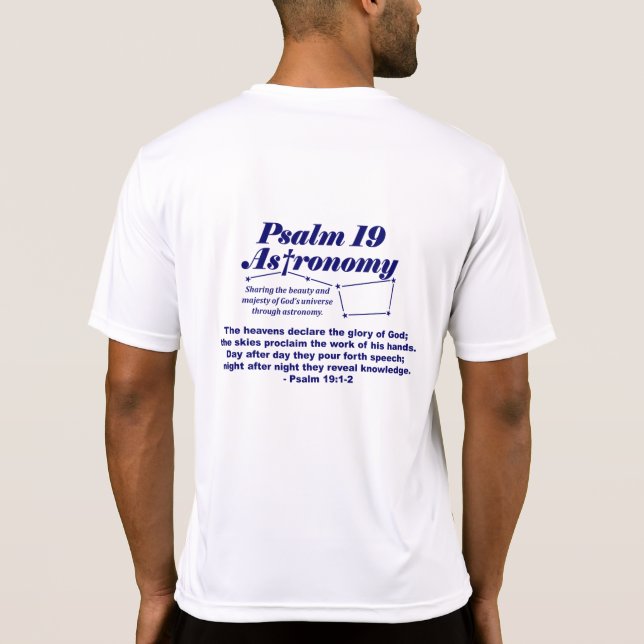 Psalm 19 Astronomi T-shirt - SportTek (Baksida)