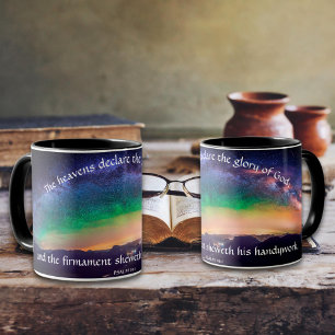Psalm 19 Galaxy Himmel inspirationstam Christian Mugg