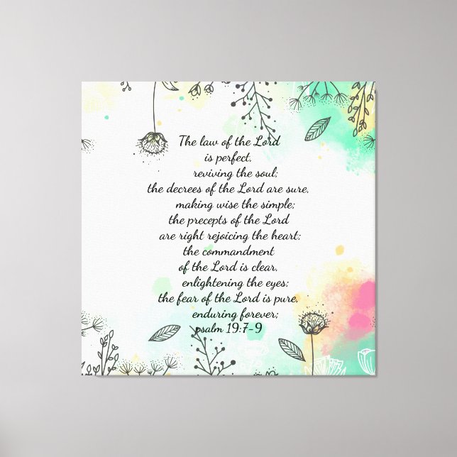 Psalm 19 kanvastryck (Framsida)