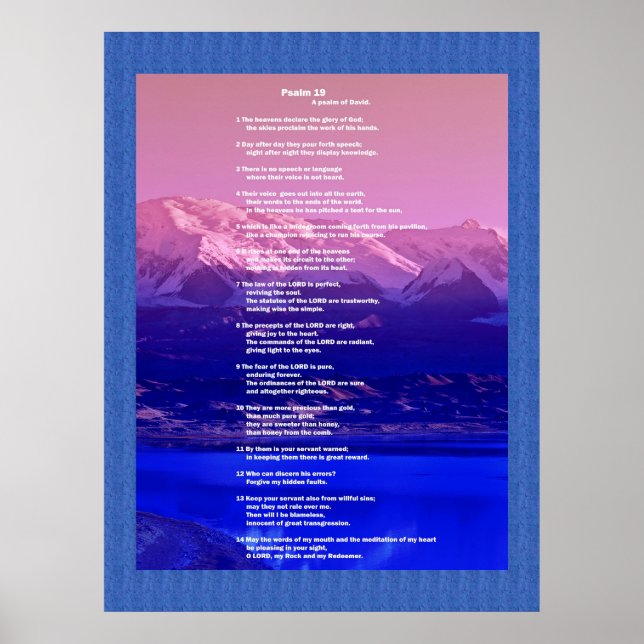 Psalm 19 Poster (Framsidan)