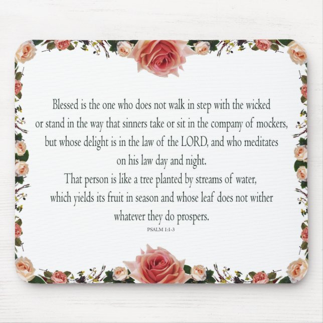 Psalm 1:1-3, Blad är den Musmatta (Framsidan)