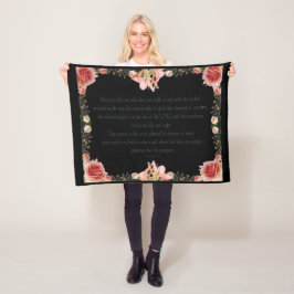 PSALM 1:1-3 Botaniskt mönster, Fleecefilt