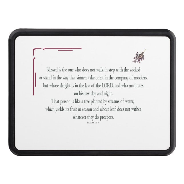 Psalm 1:1-3, Det är den som Dragkroksskydd (Framsidan)