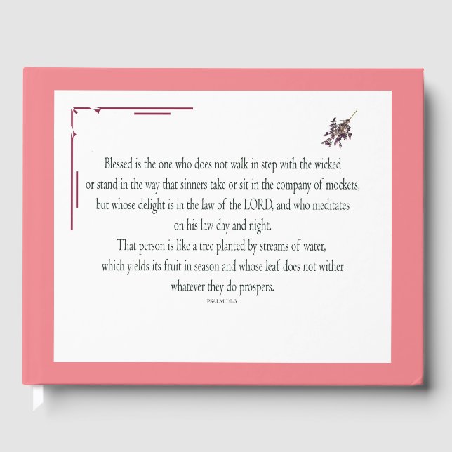 Psalm 1:1-3, Det är den som Gästböcker (Framsida)