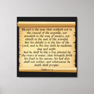 Psalm 1:1-3-Kanvastryck Canvastryck