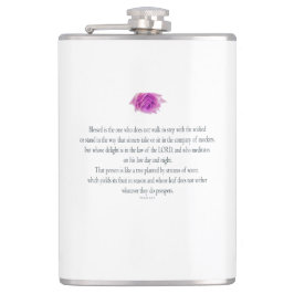 PSALM 1:1-3 med Lila Flower Fickplunta