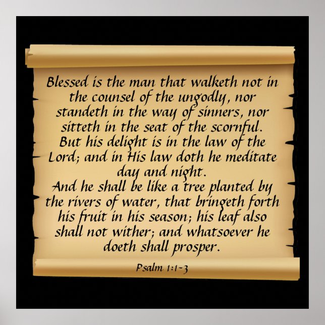 Psalm 1:1-3 poster (Framsidan)