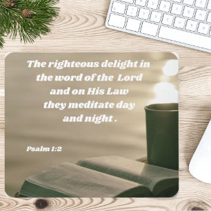 Psalm 1:2 Fokus på gud Bible Verse Musmatta
