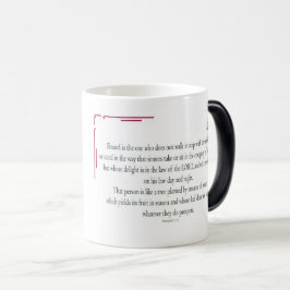 Psalm 1 Art - Märk högtstående med Blommigt design Magisk Mugg