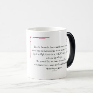 Psalm 1 Art - Märk högtstående med Blommigt design Magisk Mugg
