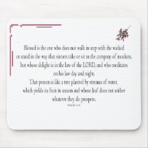 Psalm 1 Art - Märk högtstående med Blommigt design