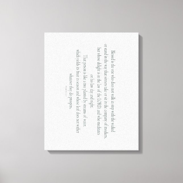 Psalm 1, does not walk in step with the wicked canvastryck (Framsida)