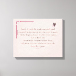 PSALM 1, does not walk in step with the wicked Canvastryck