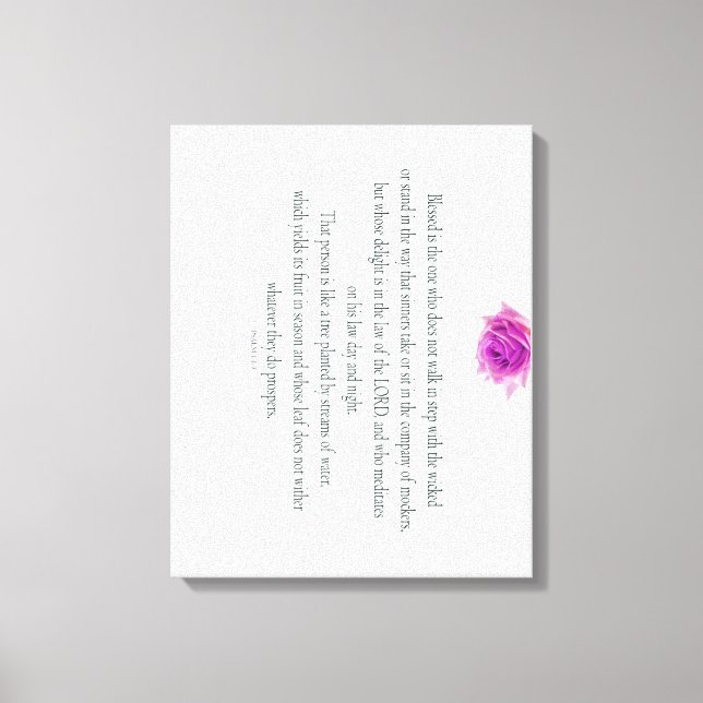 Psalm 1, Flower, Canvastryck (Framsida)