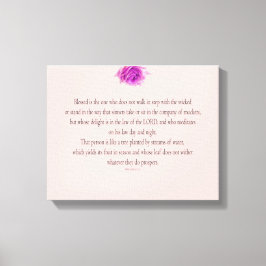 Psalm 1, Flower, Canvastryck