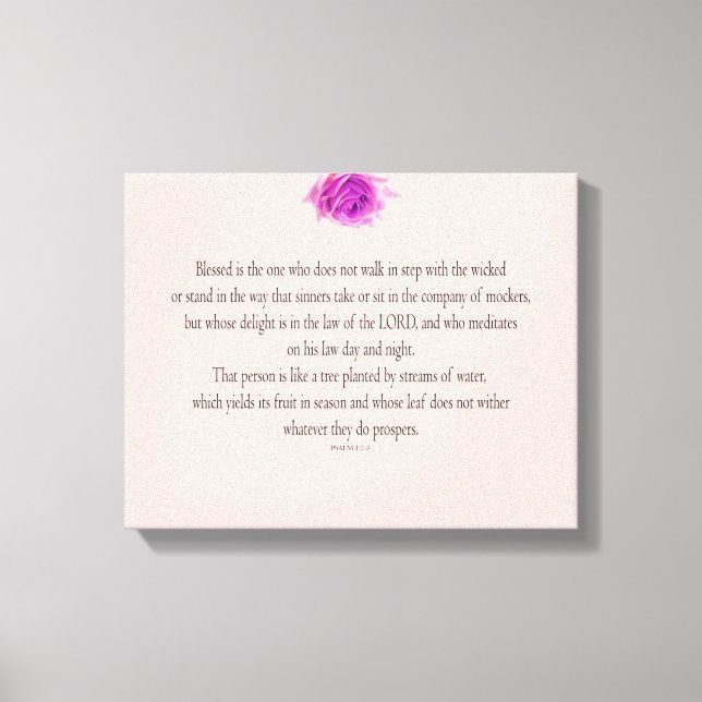 Psalm 1, Flower, Canvastryck (Framsida)