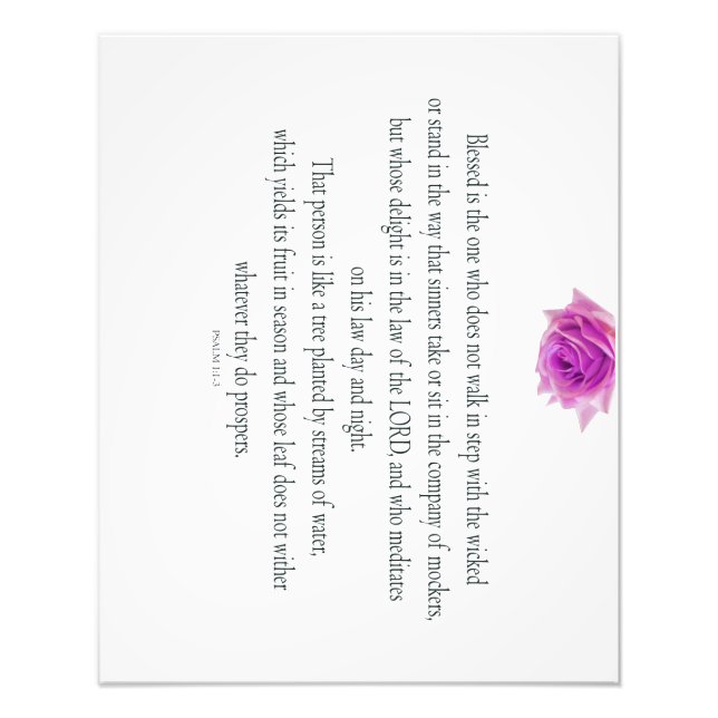 Psalm 1, Flower, Fototryck (Framsidan)