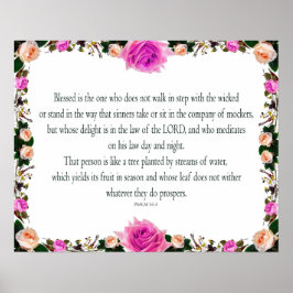 Psalm 1 går inte i takt med den onda. poster