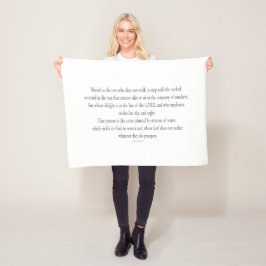 Psalm 1, går inte i takt med det onda fleecefilt