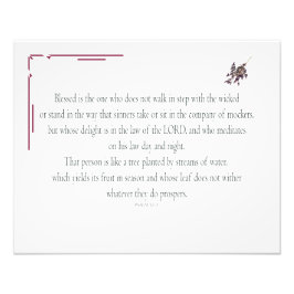 PSALM 1, går inte i takt med det onda Fototryck