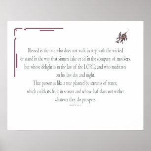 PSALM 1, går inte i takt med det onda Poster