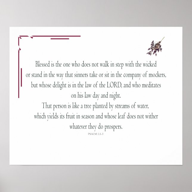 PSALM 1, går inte i takt med det onda Poster (Framsidan)