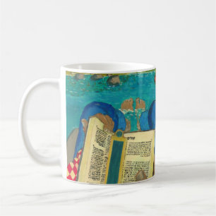 Psalm 1 i judiska kristna målningar för hebréis kaffemugg