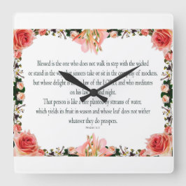 Psalm 1, Lag dag och natt, ger frukt. Fyrkantig Klocka