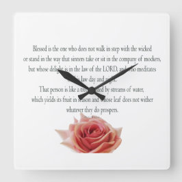 Psalm 1, Lag dag och natt, Vatten Streams. Fyrkantig Klocka