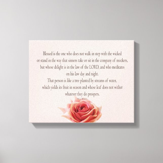 Psalm 1, Law day and Night, Streams of Waters, Canvastryck (Framsida)