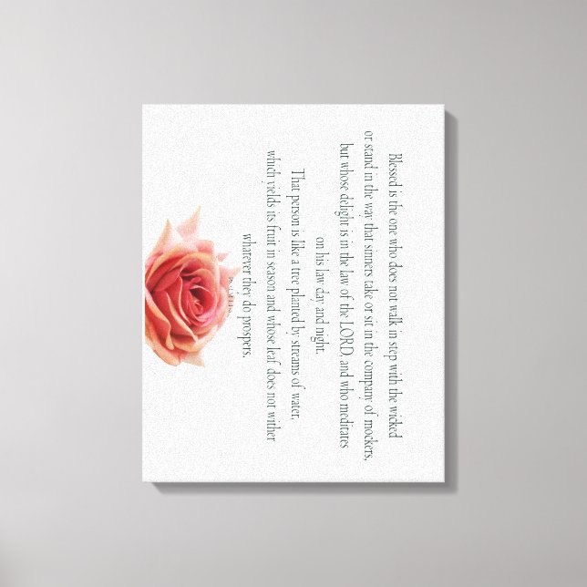 Psalm 1, Law day and Night, Streams of Waters, Canvastryck (Framsida)