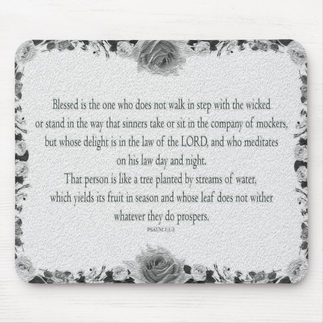 Psalm 1, oljemålning, som inte går i steg musmatta (Framsidan)