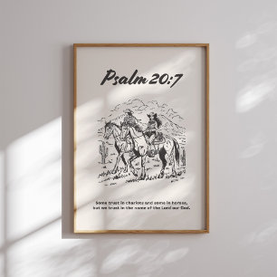 Psalm 20:7 Svartvit  Poster