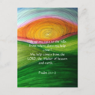 Psalm 21.1 Gud är min hjälp Vykort