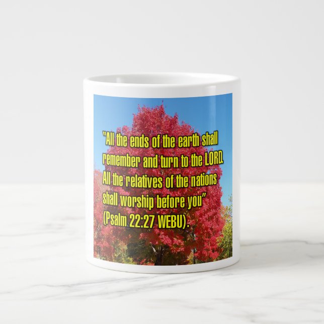 Psalm 22:27 WEBU Mugg Jumbo Mugg (Framsidan)