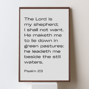 Psalm 23:1–2 – Desert Faith Minimalist Affisch